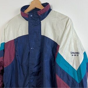 Vintage Spalding Unisex Color Blocked Windbreaker Jacket